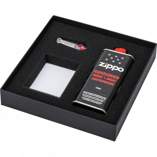 Original Zippo Geschenkset ohne Feuerzeug | Benzin & Feuersteine