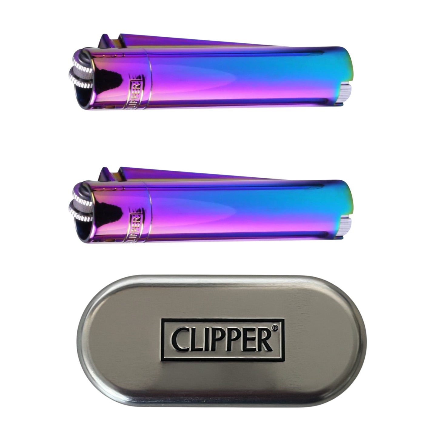 Clipper Feuerzeug aus Metall Rainbow mit individueller Gravur