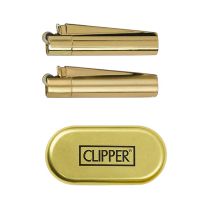 Clipper Feuerzeug aus Metall Gold mit individueller Gravur