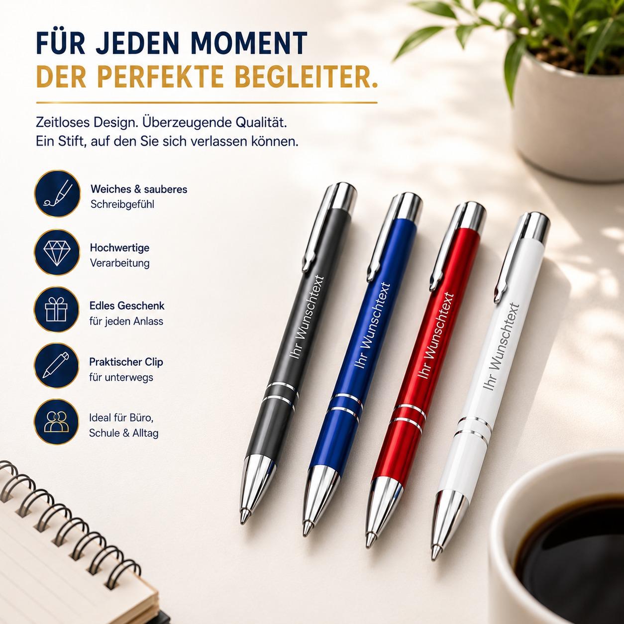 Kugelschreiber mit Gravur – Personalisiert mit Wunschtext
