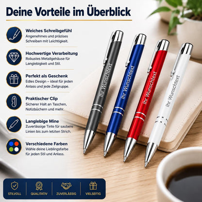 Kugelschreiber mit Gravur – Personalisiert mit Wunschtext