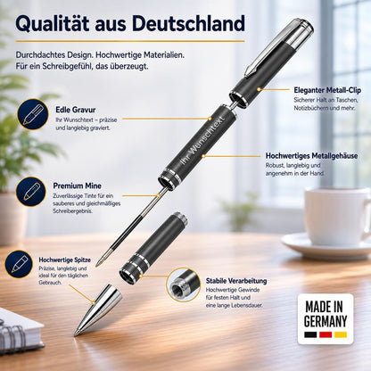 Kugelschreiber mit Gravur – Personalisiert mit Wunschtext