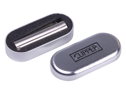 Clipper Feuerzeug aus Metall Silber mit individueller Gravur