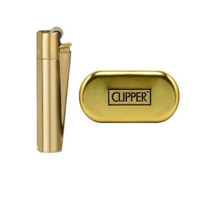 Clipper Feuerzeug aus Metall Gold mit individueller Gravur